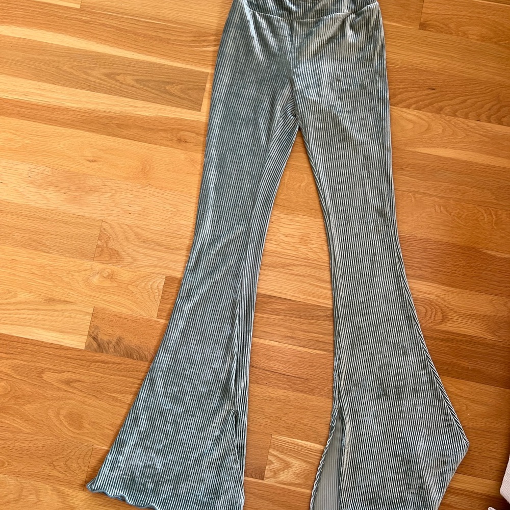 Out from Under by Urban Outfitters velvet ribbed flare pants